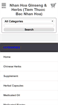Mobile Screenshot of nhanhoaherbs.com